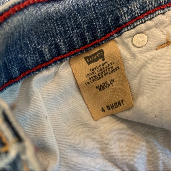 VTG 2000s y2k Levis 550 Relaxed Boot Cut Flare Med Wash Jeans 4 Short Stretch - Picture 5 of 8